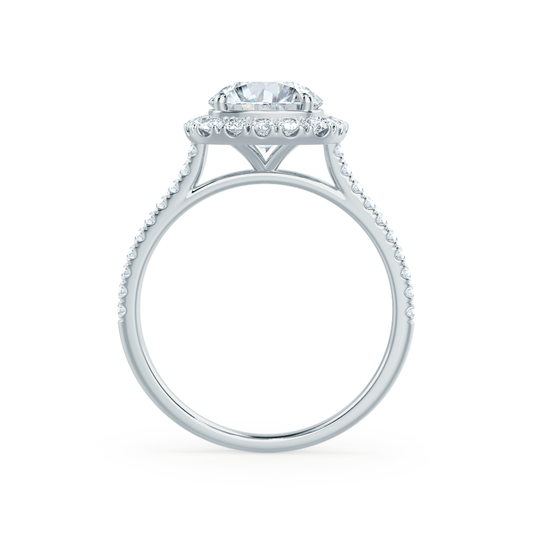 1.20 CT Round Lab-Grown Diamond Halo Engagement Ring Pavé Setting 2