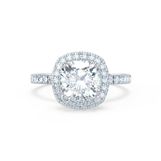 1.30 CT Cushion Lab-Grown Diamond Halo Engagement Ring 2