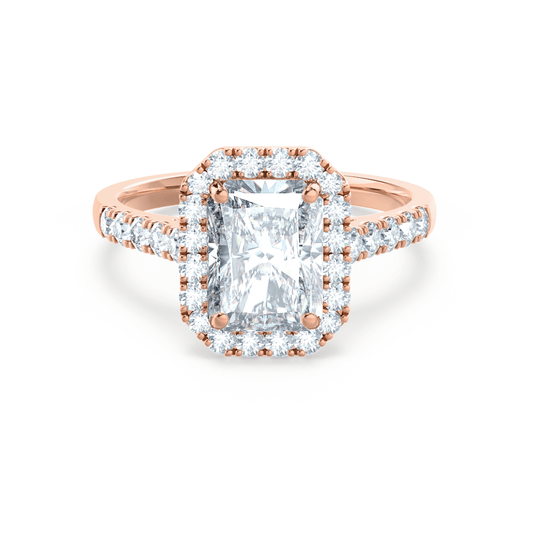 2.50 CT Radiant Lab-Grown Diamond Halo & Pave Engagement Ring 1
