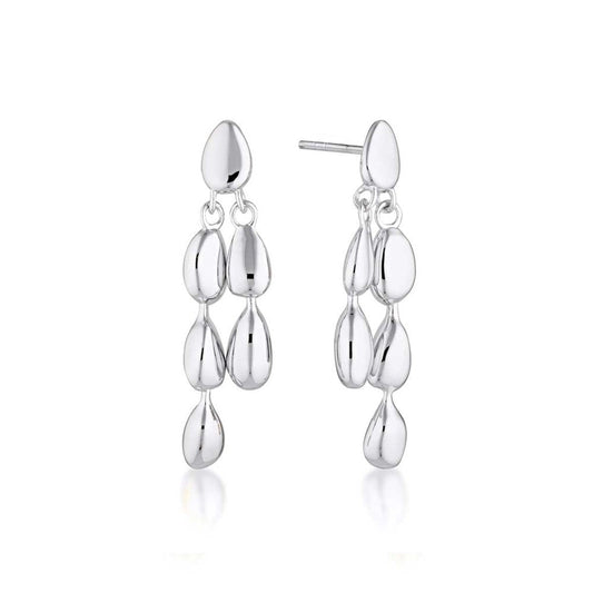 Oceanic Elegance: Gold Cascade Earrings 2