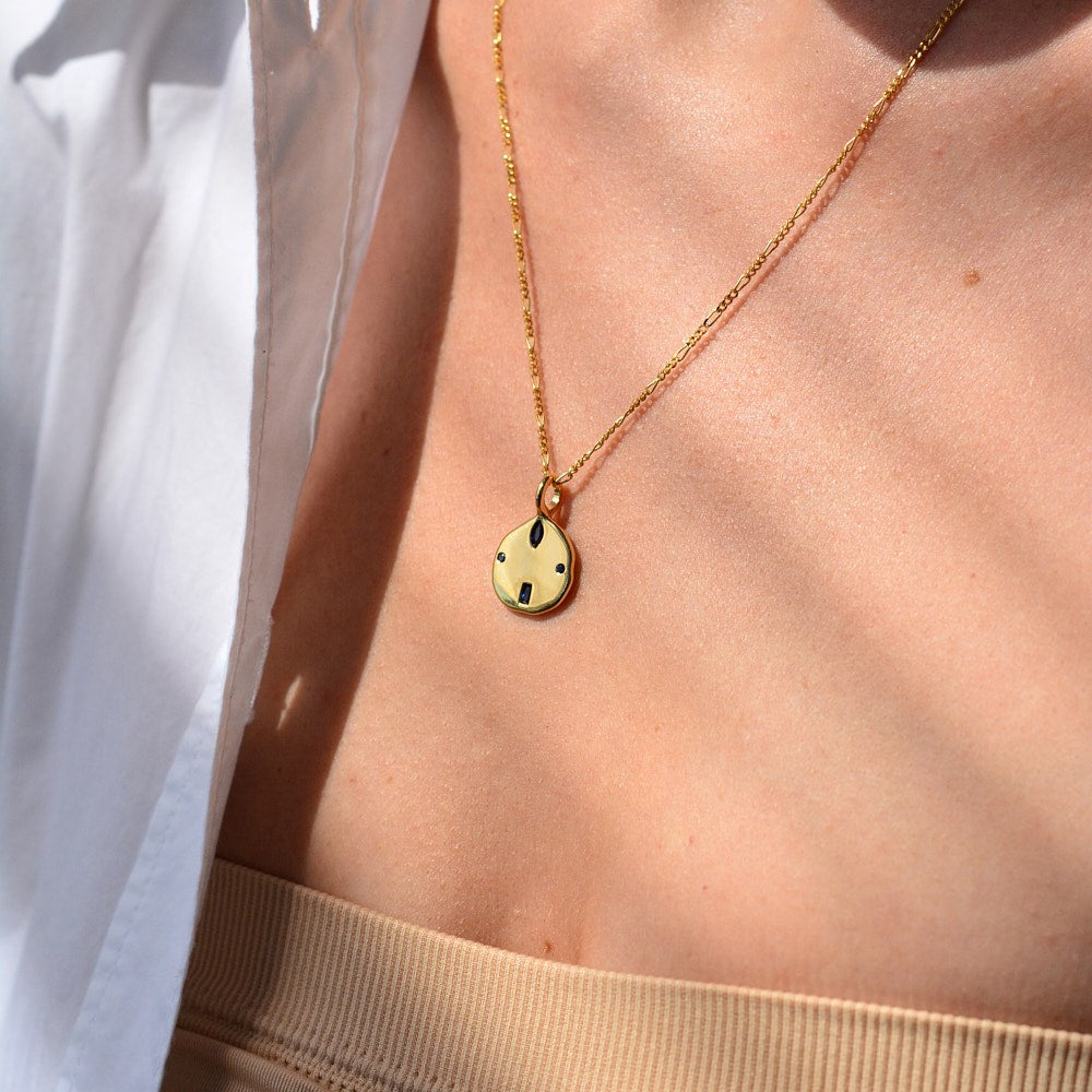 0.5 TCW Sapphire Lab Made Dimaond Multi Stone Pendant 5