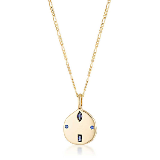 0.5 TCW Sapphire Lab Made Dimaond Multi Stone Pendant 1