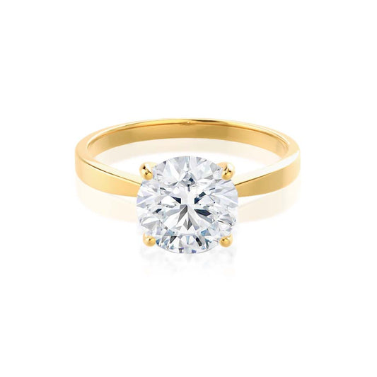 1.50 CT Round Lab-Grown Diamond Solitaire Engagement Ring In Gold Elegance 1