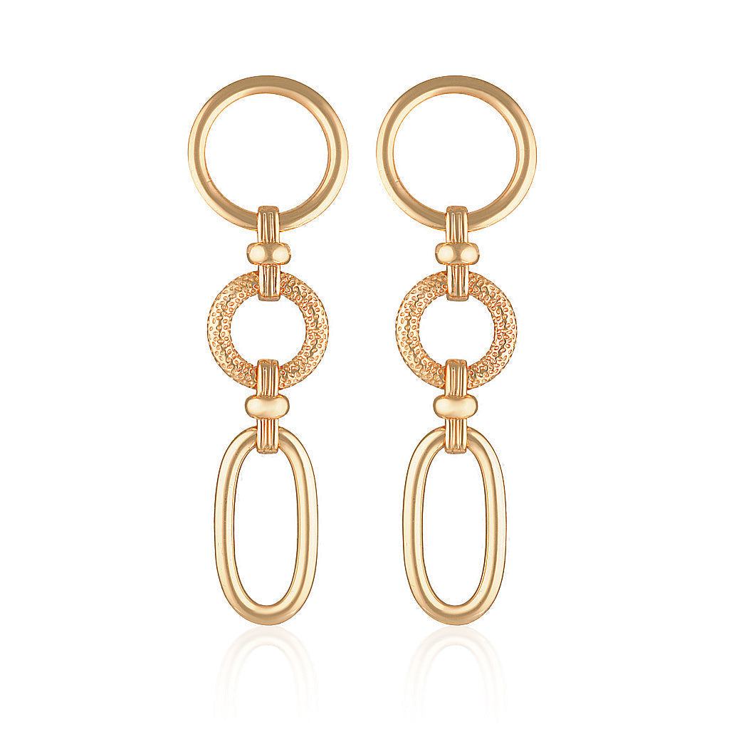 Glamorous Dual-Shaped Drop Earrings in Sleek Silver Finish 11