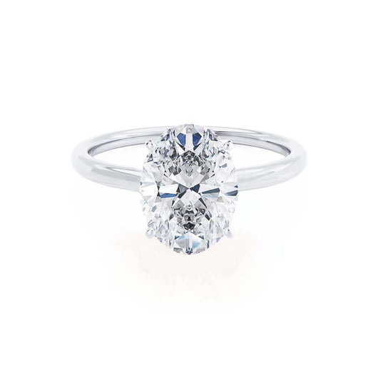 1.0 CT Oval Lab-Created Diamond Solitaire Engagement Ring 2