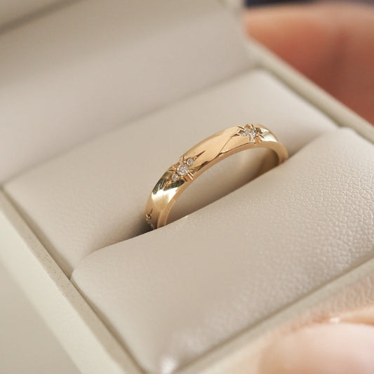 0.50 Carat Round Lab-Grown Diamond Gold Flush Wedding Band 1