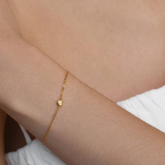 0.80 TCW Round Lab Grown Diamond Heart Shaped Bracelet 2