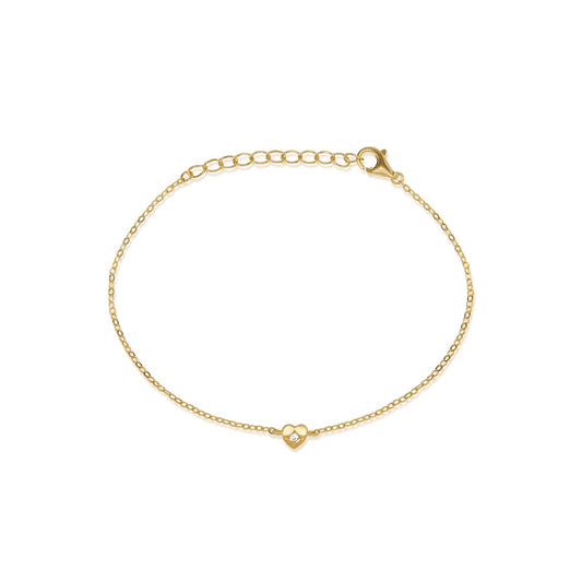 0.80 TCW Round Lab Grown Diamond Heart Shaped Bracelet 1