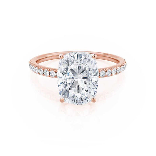 1.50 CT Cushion-Cut Lab Grown Diamond Pave Engagement Ring 2