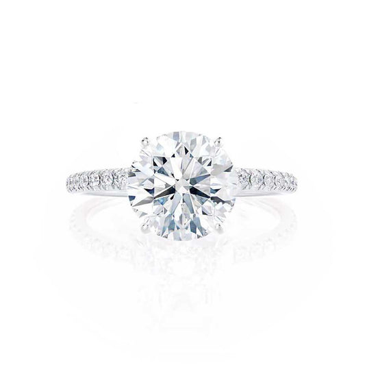 1.0 CT Round Lab-Grown Diamond Pave Elegance Engagement Ring 2