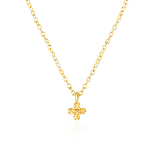 Golden Blossom Elegance Pendant Necklace 1