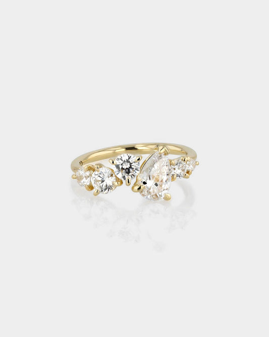 2.0 CT Round Lab Grown Diamond Cluster Sparkle Engagement Ring 1