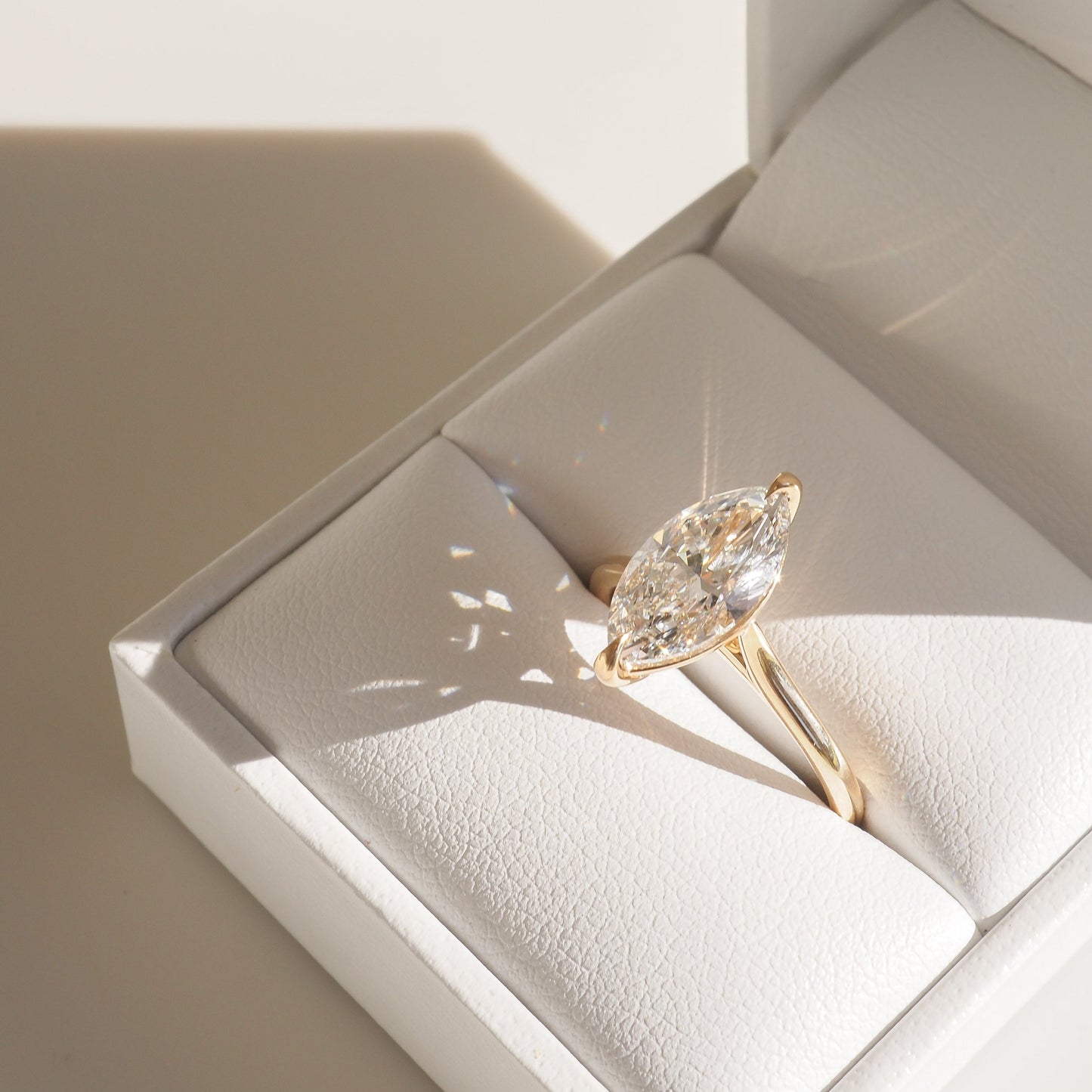 Radiant 2.0 CT Marquise Solitaire Lab-Grown Diamond Engagement Ring 4