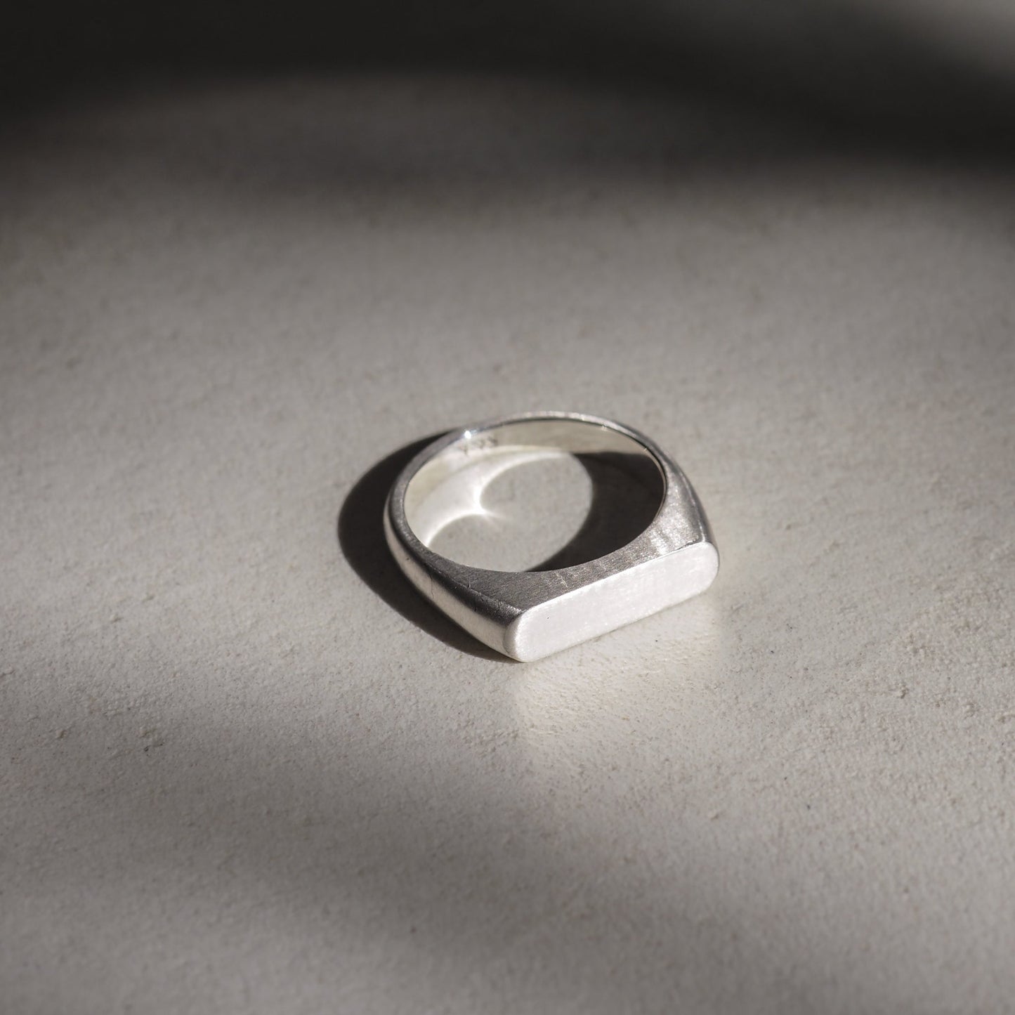 Modern Silver Flat Top Wedding Band Duo 3