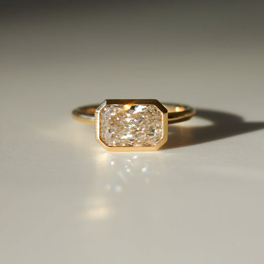 1.70 CT Radiant Lab-Grown Diamond Gold Solitaire Ring 2