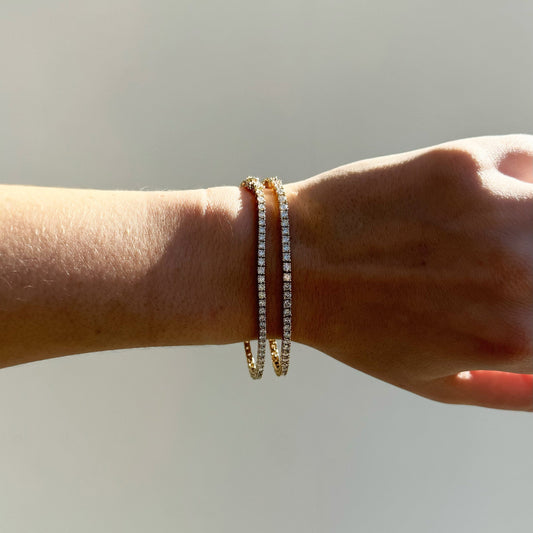 Elegant 3.0 TCW Lab-Grown Round Diamond Tennis Bracelet 1