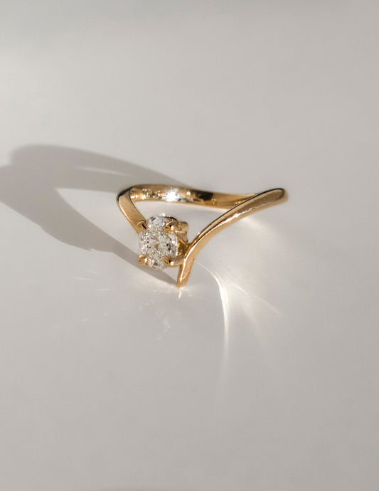Solitaire-Oval Lab Grown Diamond Engagement Ring