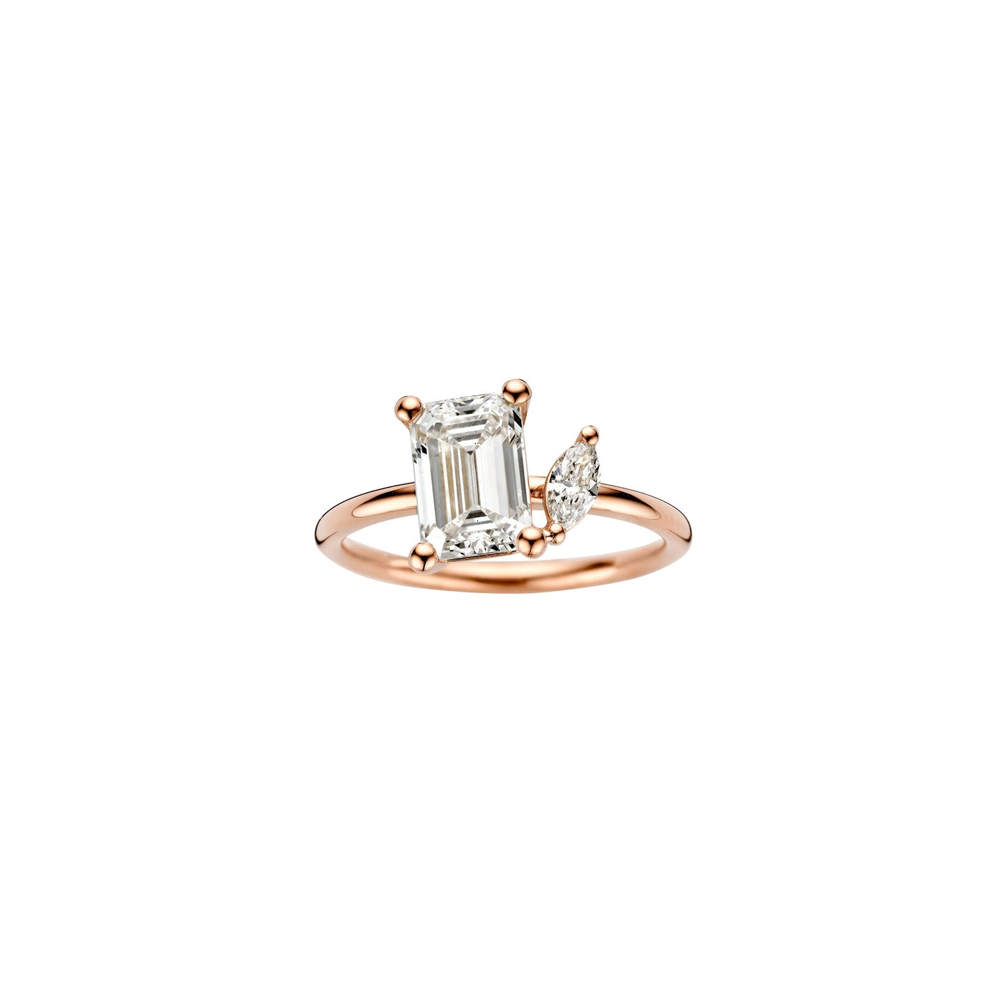 Hidden Halo-1.5 CT Round Lab Grown Diamond Engagement Ring