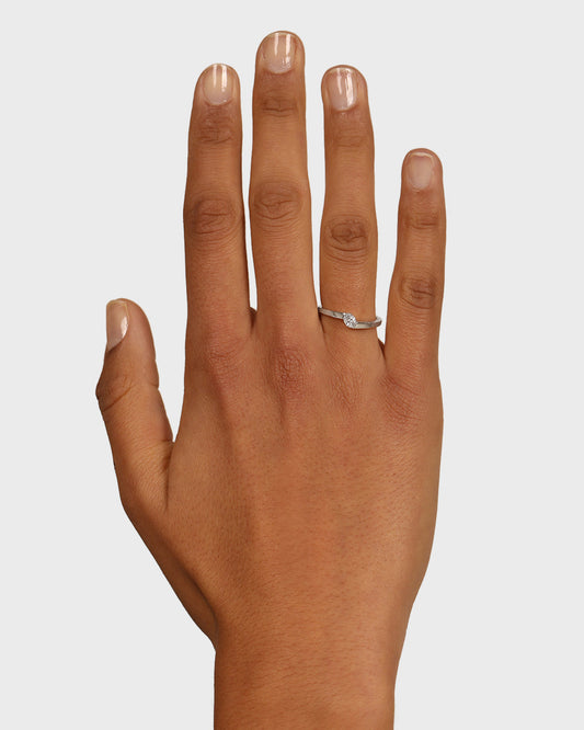0.55 CT Oval Lab Grown Diamond Swirl Wedding Band 2