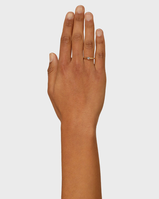 0.50 CT Round Lab Grown Diamond Solitaire Gold Engagement Ring 2