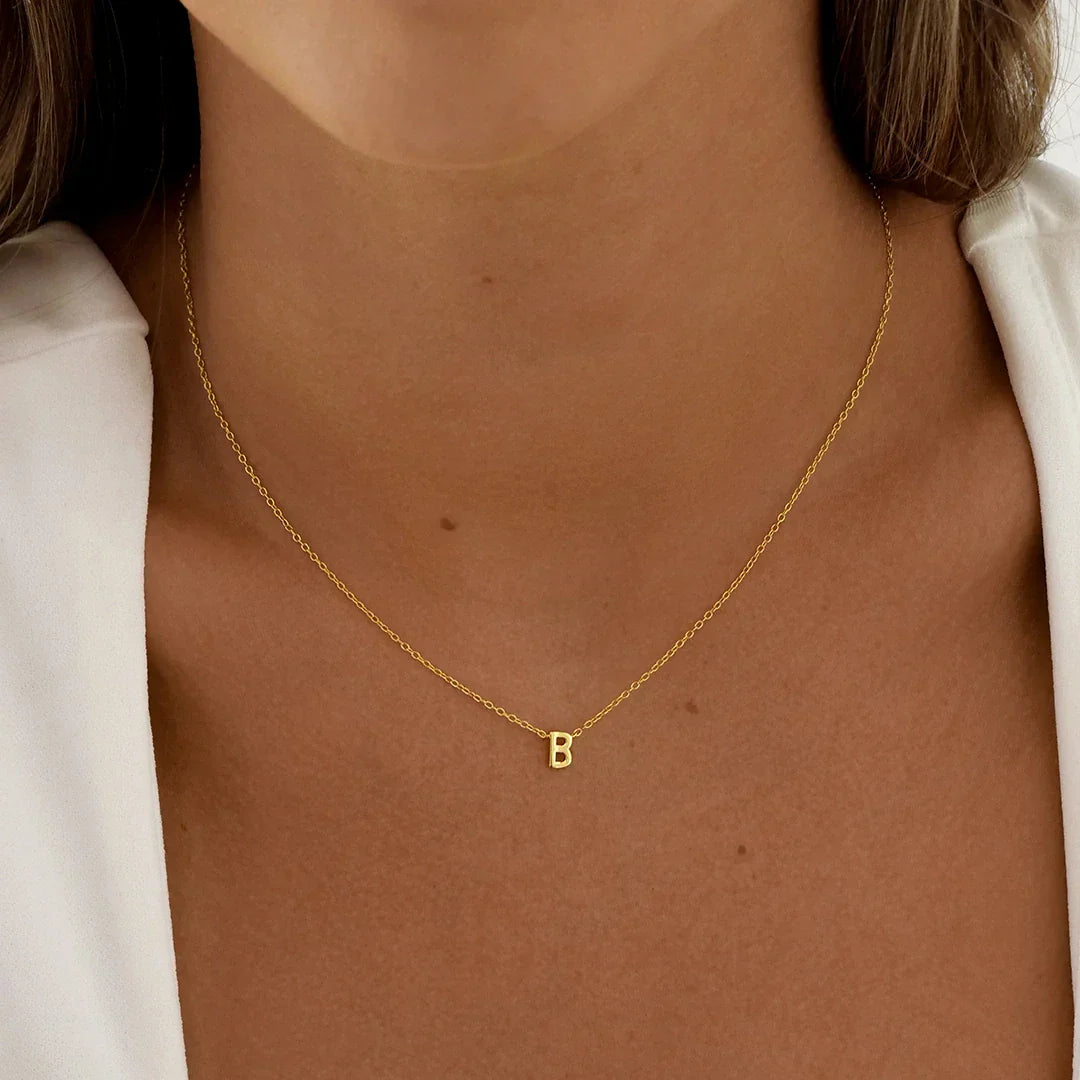 Elegant Silver Initial "A" Pendant Necklaces