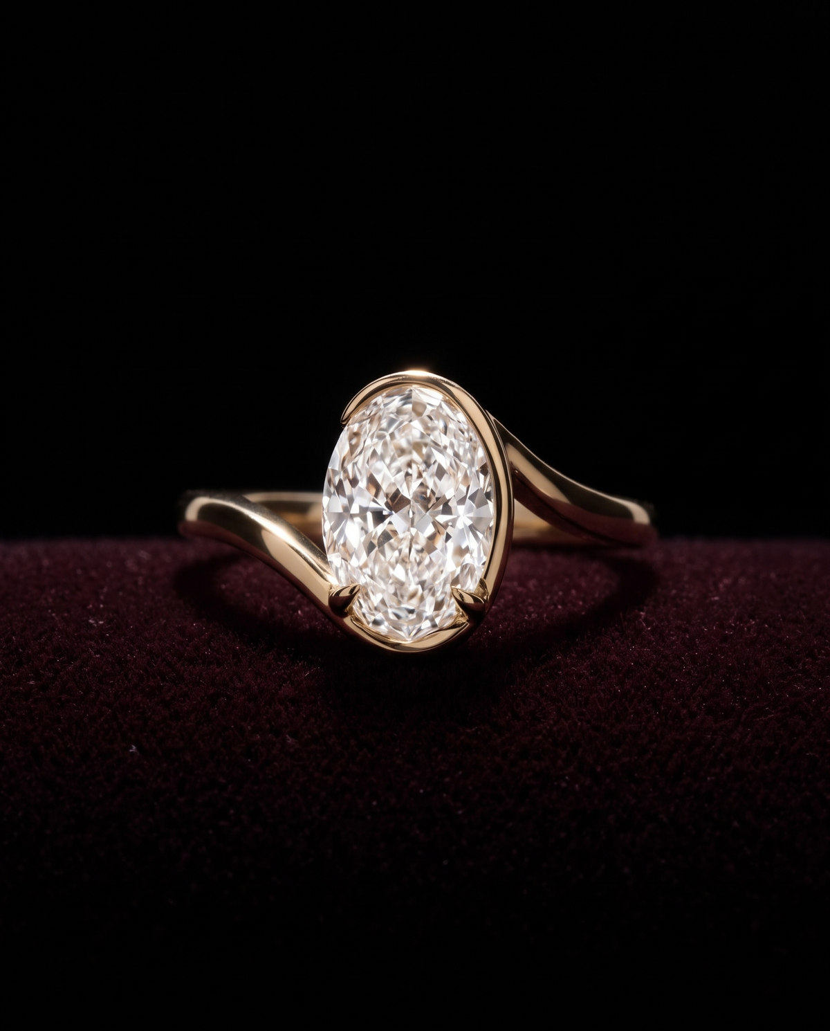 Solitaire Cathedral- 1.8 CT Cushion Lab Grown Diamond Wedding Band