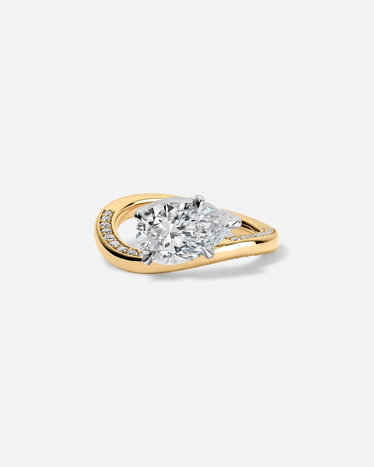 Solitaire Cathedral- 1.8 CT Cushion Lab Grown Diamond Wedding Band