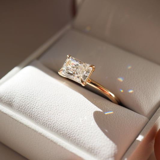 Elegant 1.50 CT Radiant Cut Lab-Grown Diamond Solitaire Ring 2