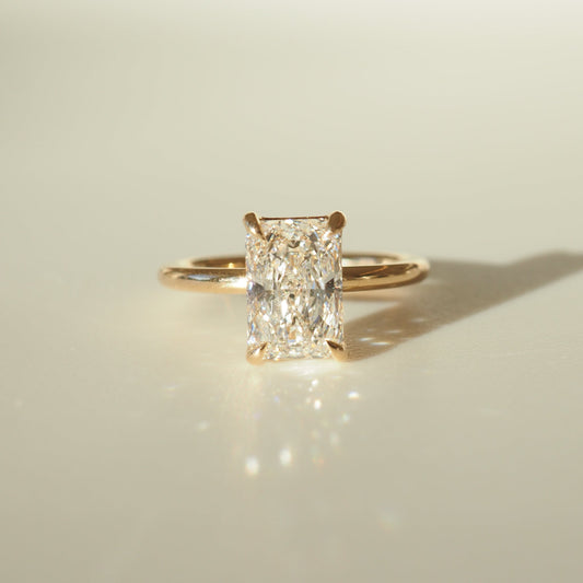 2.0 CT Radiant Lab-Grown Diamond Solitaire Elegance Ring 2