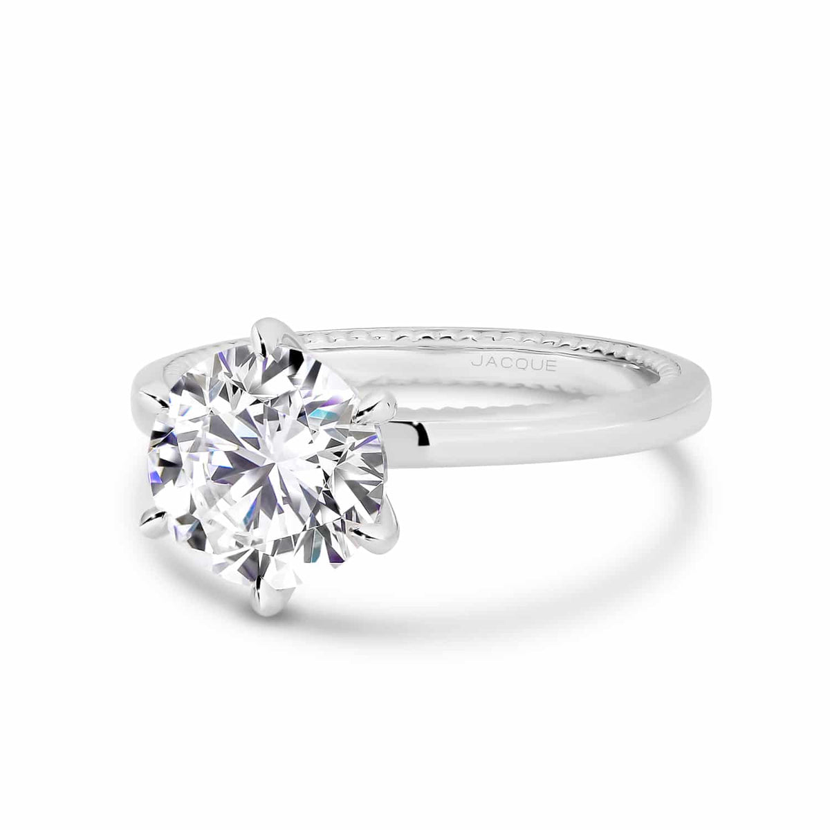 Solitaire-Round Lab Grown Diamond Engagement Ring