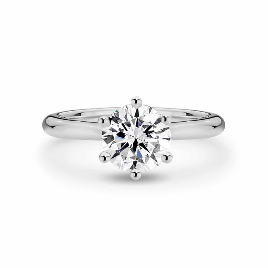 Hidden Halo-Round Lab Grown Diamond Engagement Ring