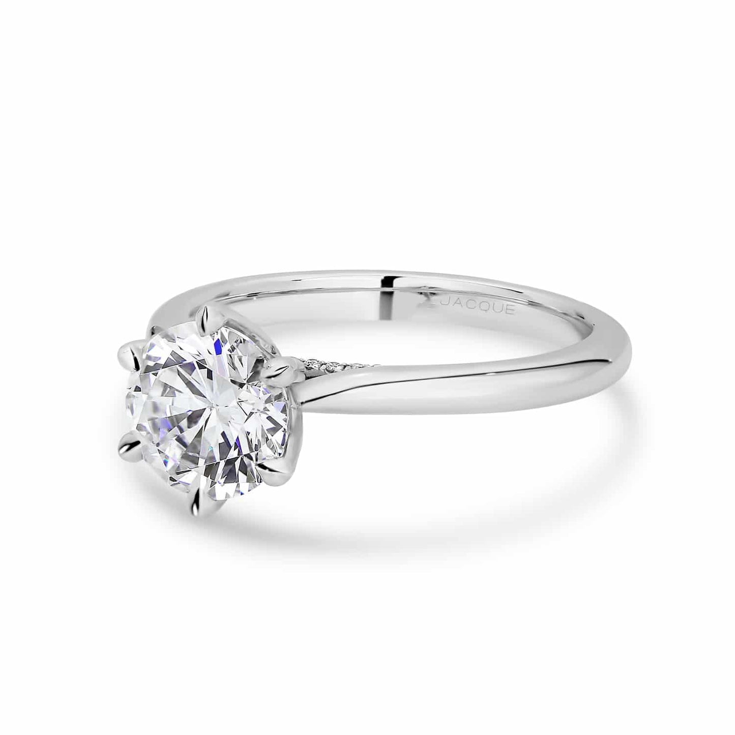 Hidden Halo-Round Lab Grown Diamond Engagement Ring