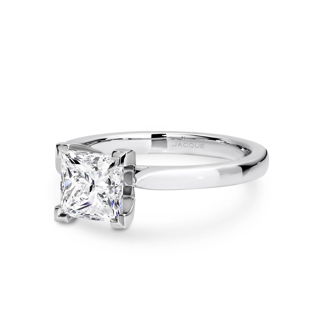 Solitaire-Princess Lab Grown Diamond Engagement Ring