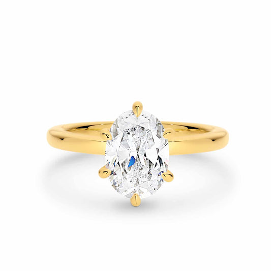 Solitaire-Oval Lab Grown Diamond Engagement Ring