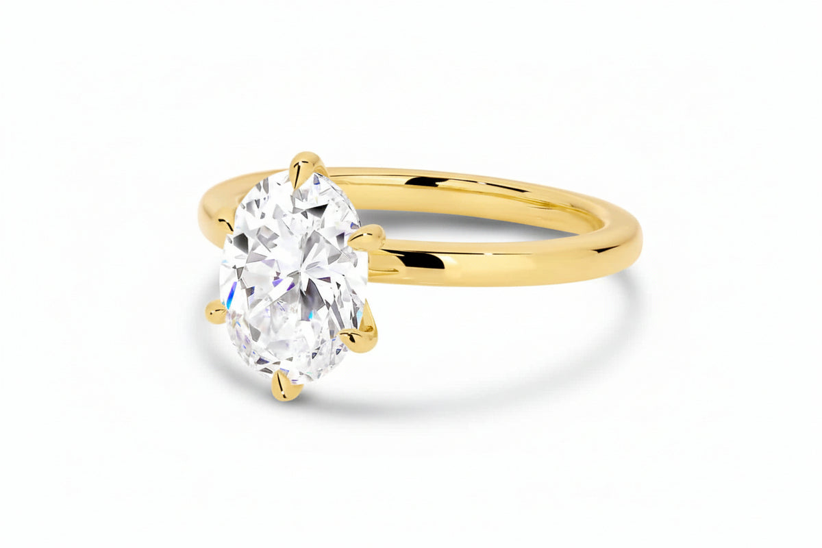 Solitaire-Oval Lab Grown Diamond Engagement Ring