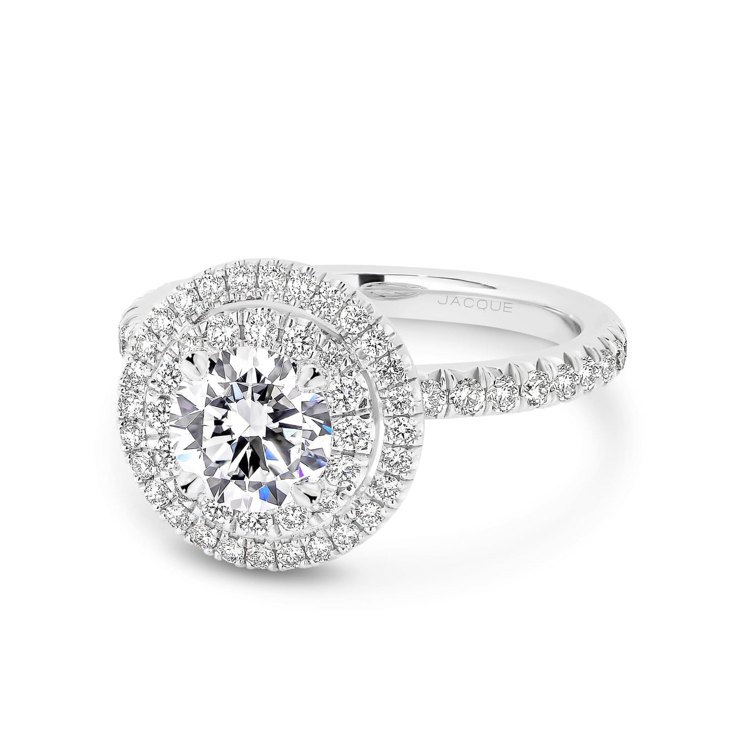 Double Halo & Pave-Round Lab Grown Diamond Engagement Ring