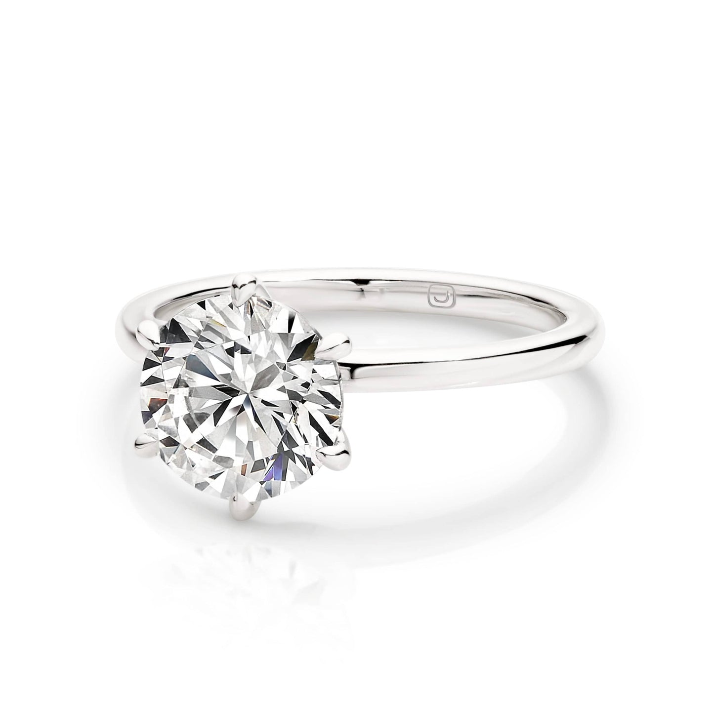 Solitaire-Round Lab Grown Diamond Engagement Ring