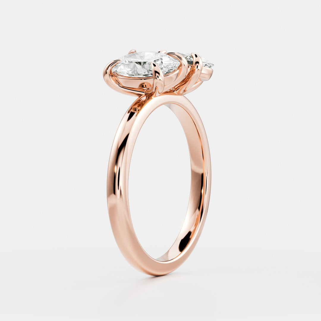 Solitaire- 1.0 CT Oval Moissanite Engagement Ring