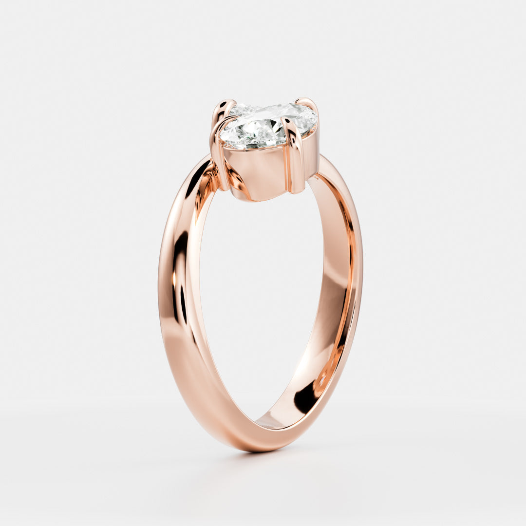 East West Toi Et Moi-Pear & Pear Lab Grown Diamond Engagement Ring