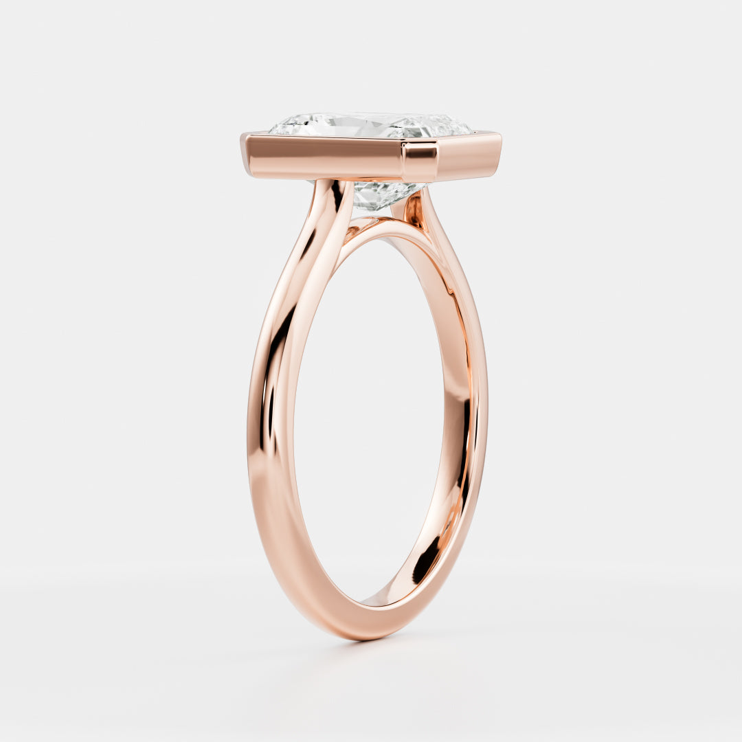 Solitaire-Oval Lab Grown Diamond Engagement Ring