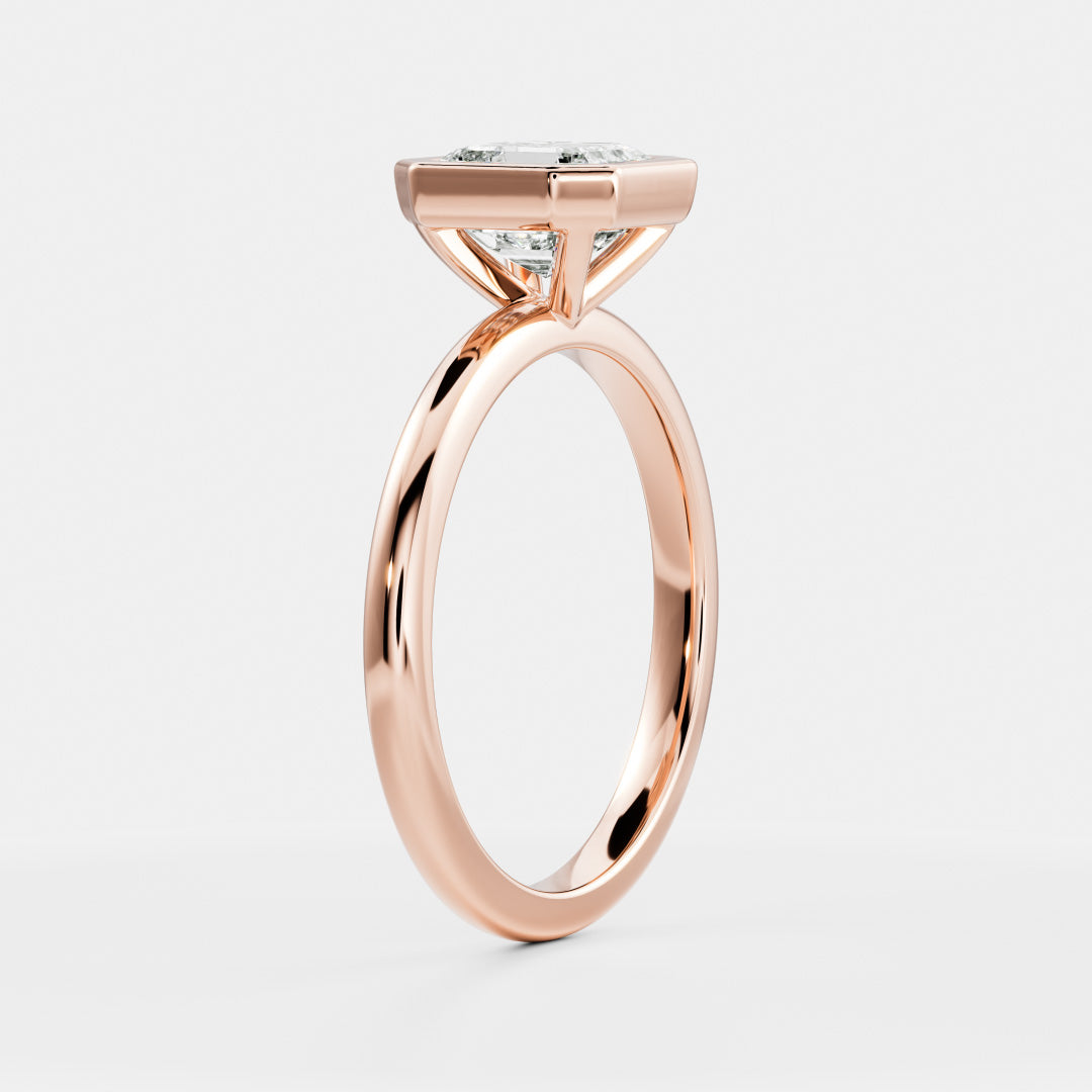 Solitaire- 1.0 CT Oval Moissanite Engagement Ring