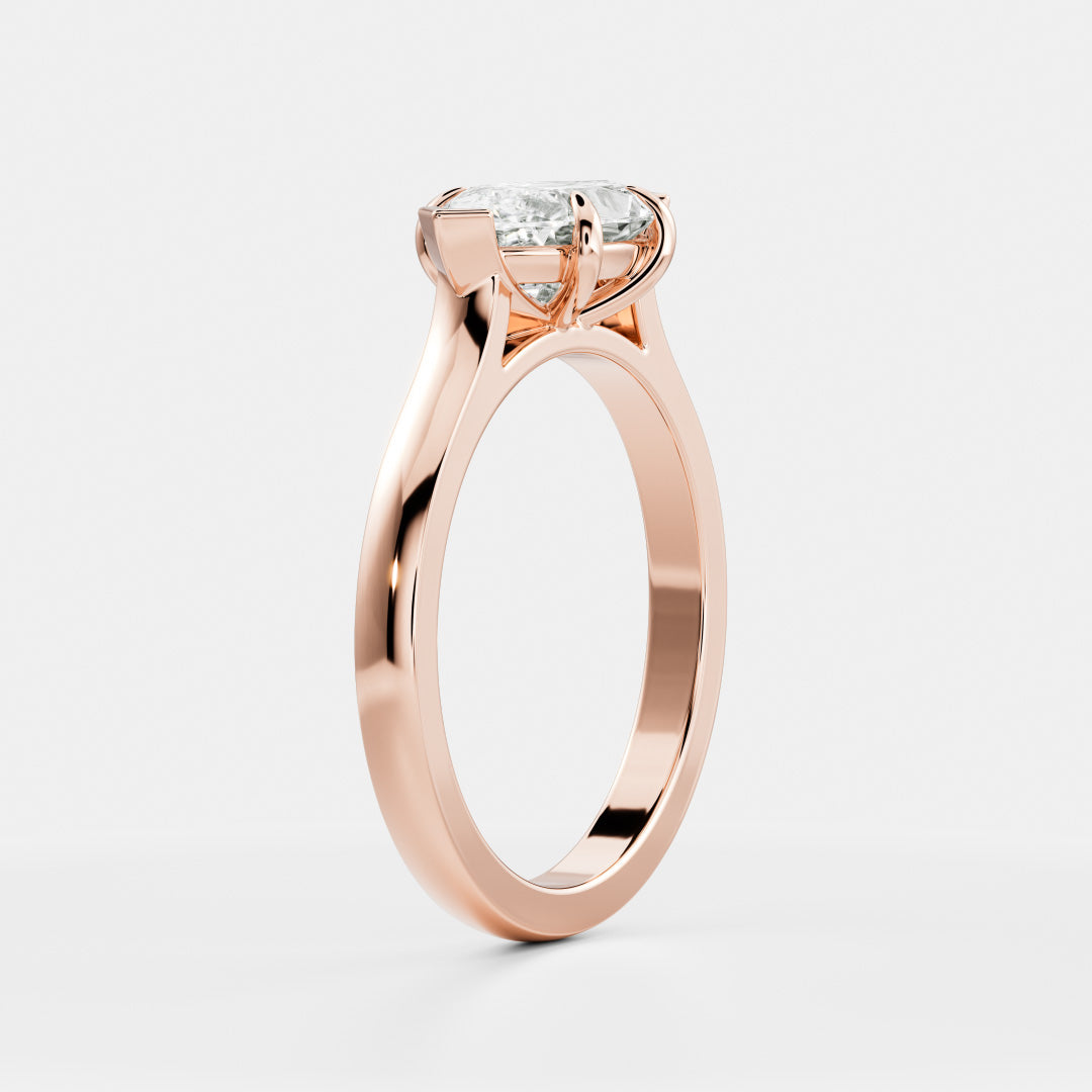Solitaire-Oval Lab Grown Diamond Engagement Ring