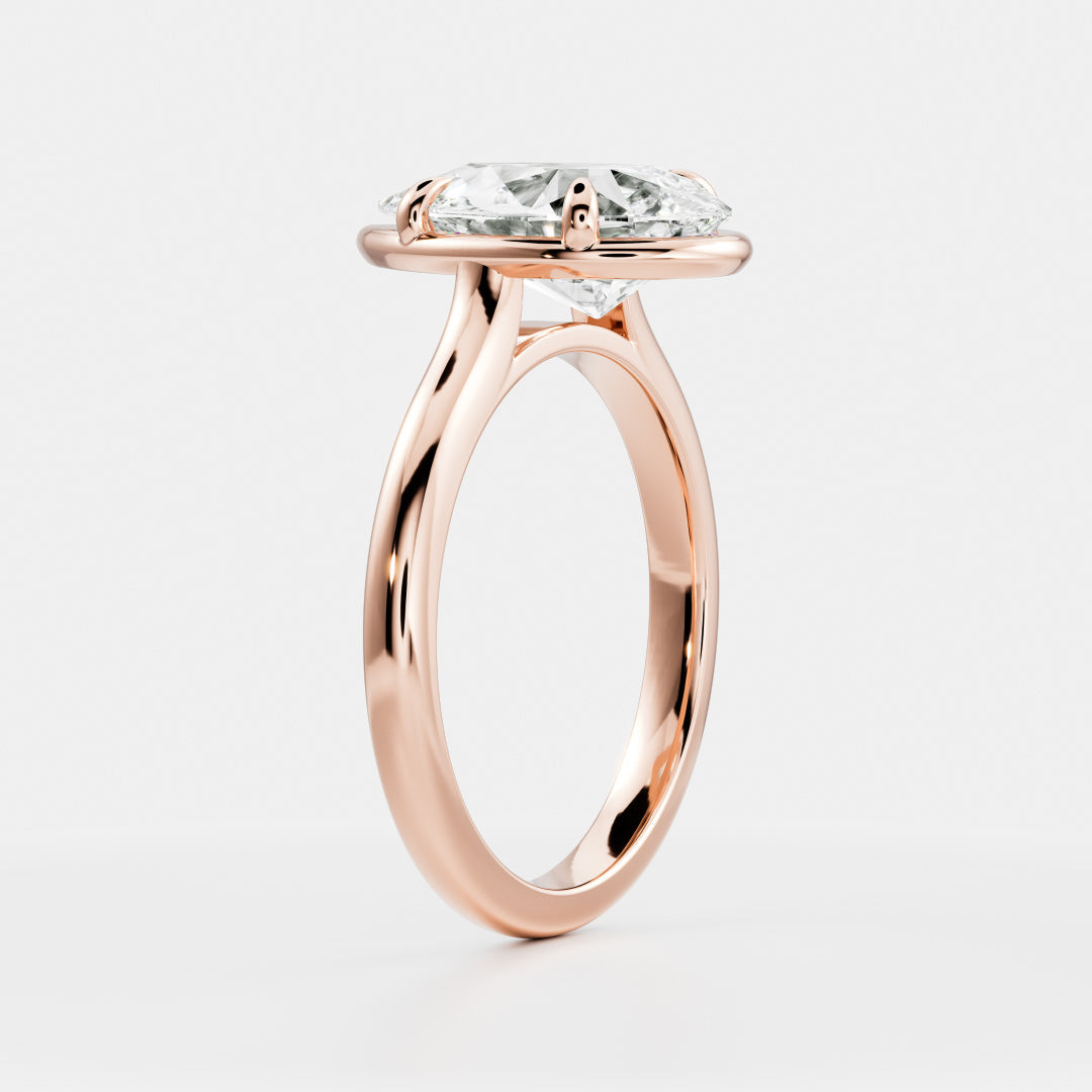 Solitaire-Oval Lab Grown Diamond Engagement Ring