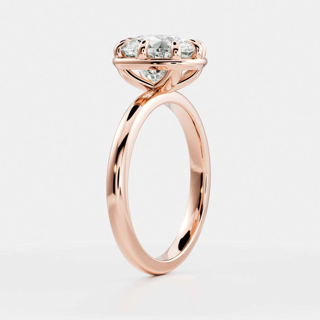 Solitaire- 1.0 CT Oval Moissanite Engagement Ring