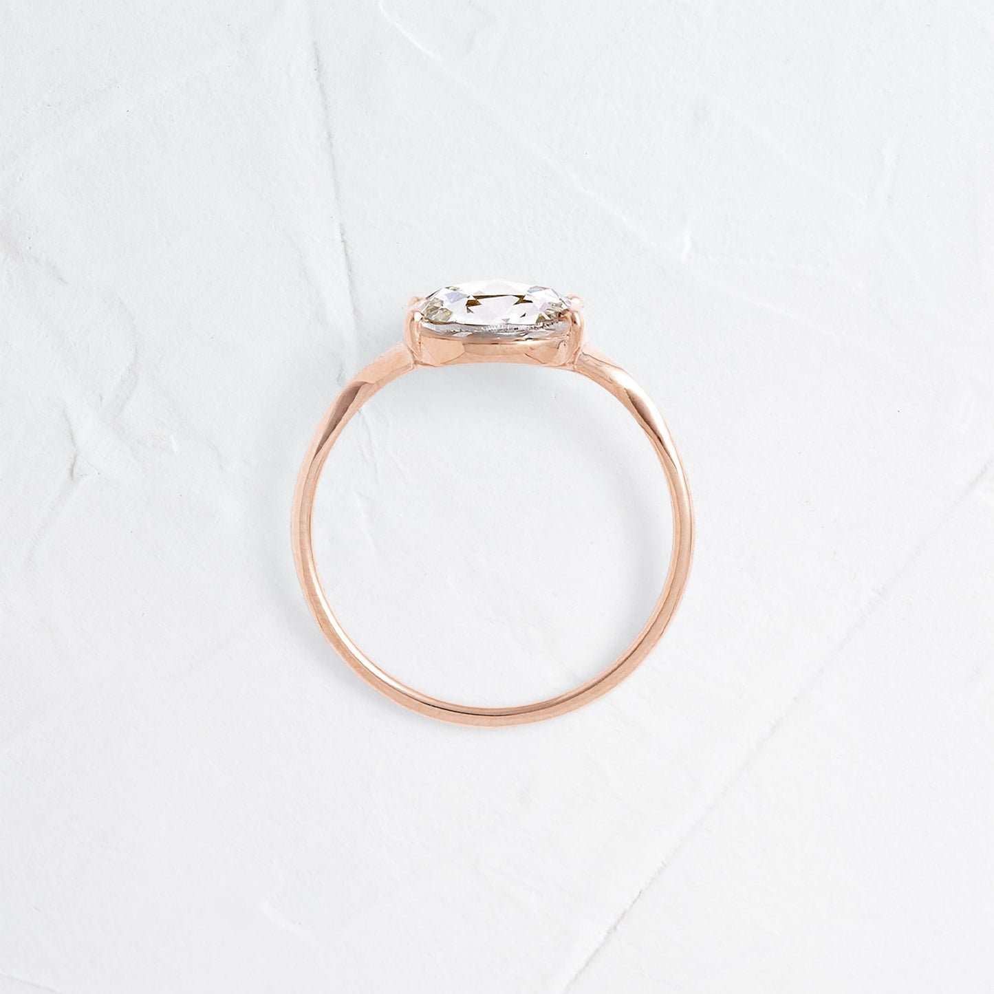 Split Shank-Rose Cut Lab Grown Diamond Engagement Ring