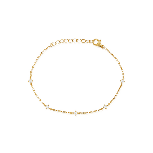 Delicate 0.25 TCW Lab-Grown Round Diamond Chain Bracelet 1