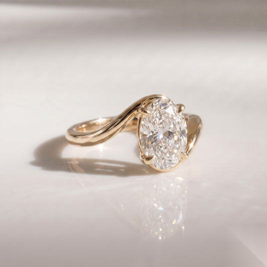 Solitaire Rapture-Oval Lab Grown Diamond Engagement Ring