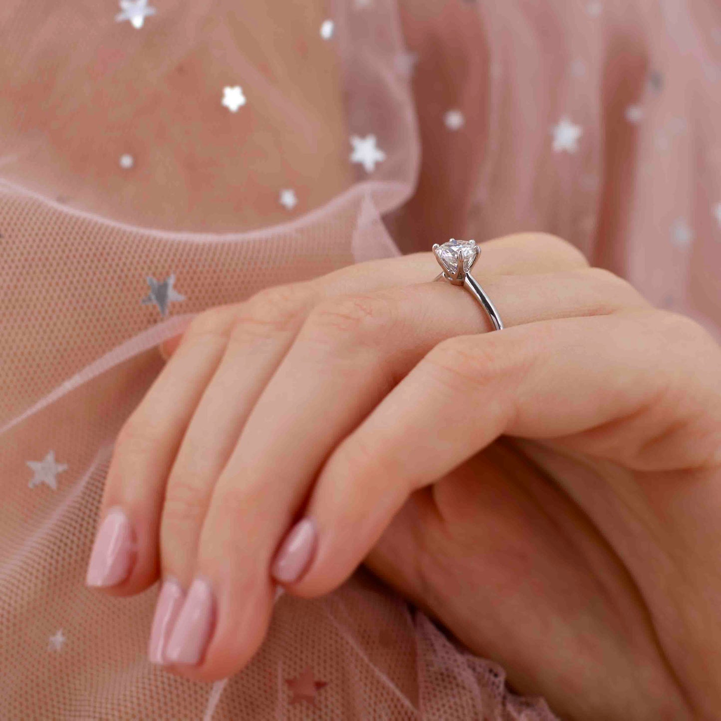 1.0 CT Round Lab-Grown Diamond Solitaire Engagement Ring - Timeless Elegance 8