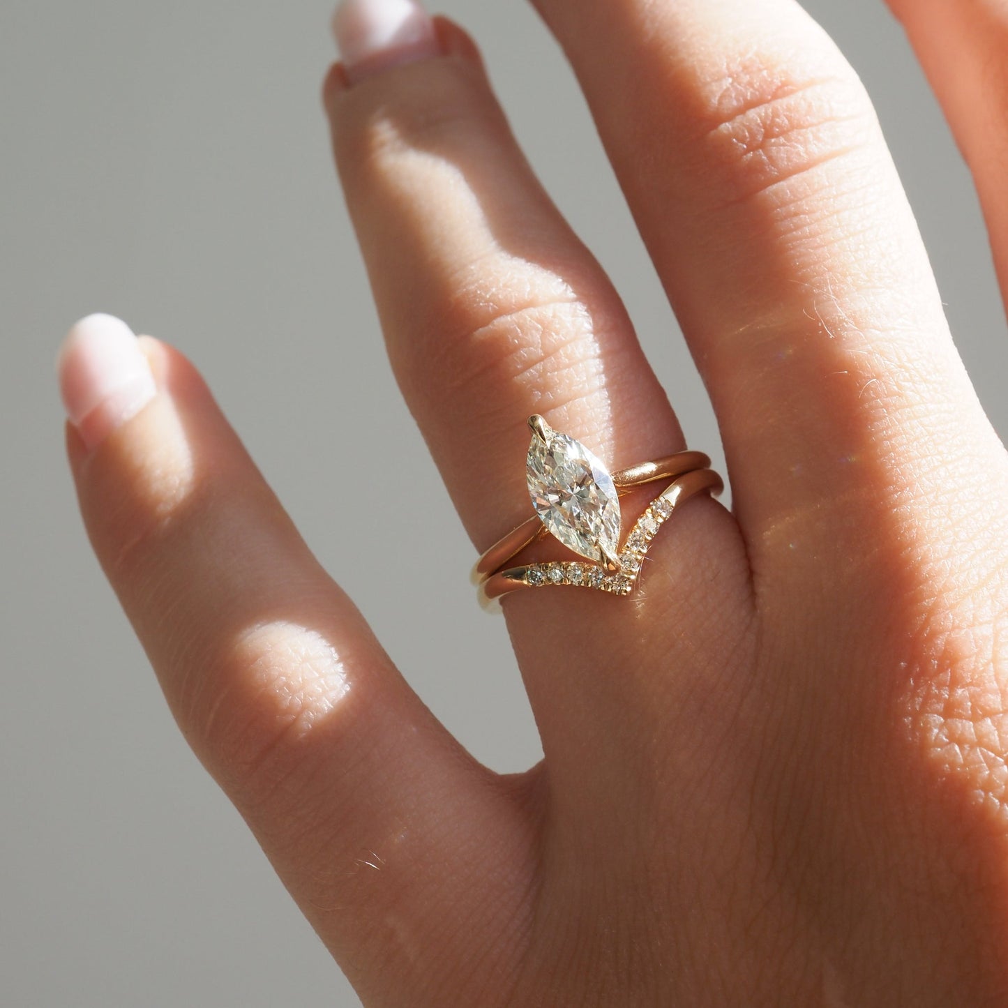 0.50 TCW Round V Shaped Lab Grown Diamond Wedding Band 9