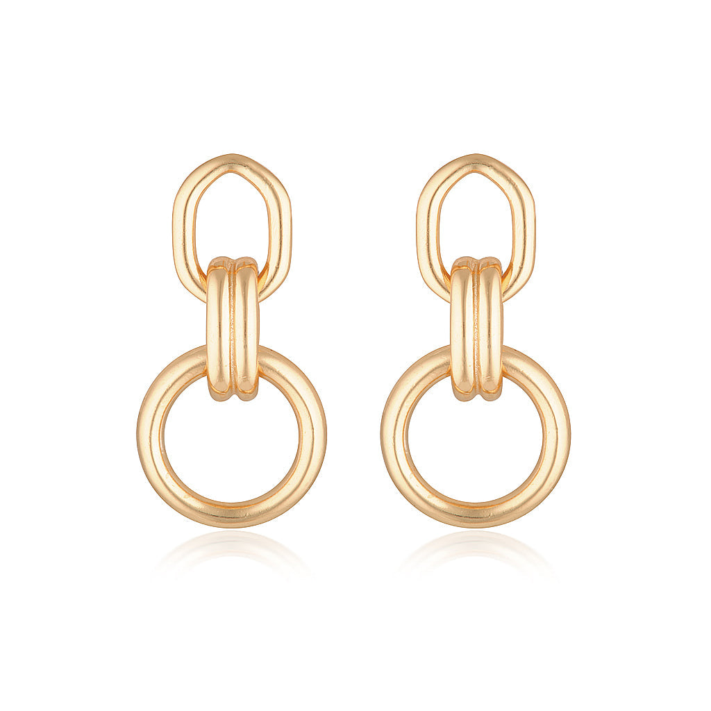 Elegant Silver Double Hoop Earrings 10